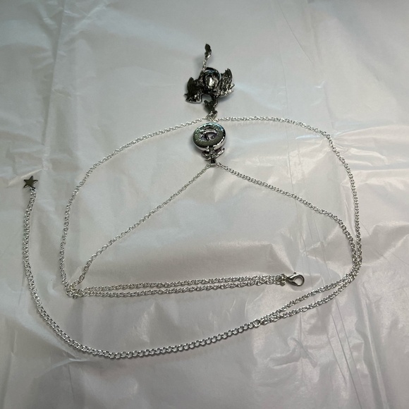 “Smaug in Flight" Dragon Handmade 2-Layer Necklace Tolkien, Empyrean Fourth Wing - Picture 13 of 16